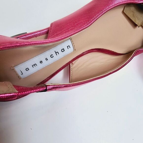 James Chan Nakasey Pink Metallic  Sling Back Flat Size 7 NWOB - Picture 6 of 13